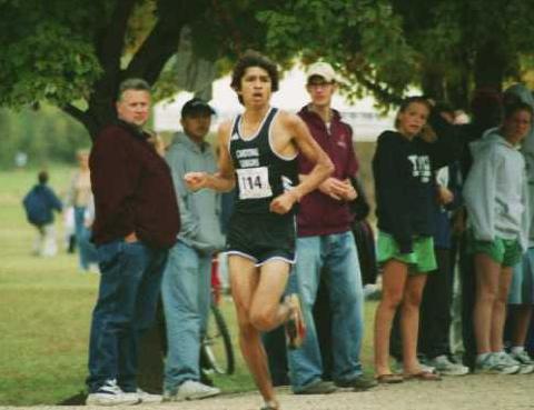 Fredy Torres (Cardinal Gibbons HS, Raleigh) wins the 2003 NCISAA 3-A race.