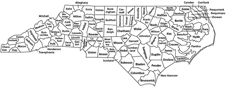 Map of North Carolina